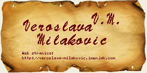 Veroslava Milaković vizit kartica